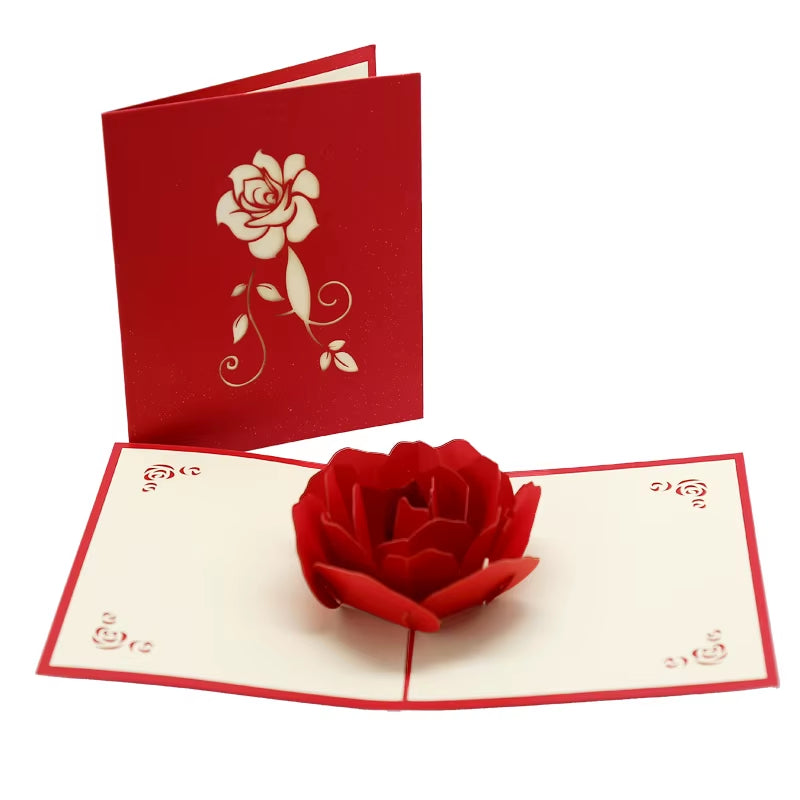 3D Pop up Love Card with Envelope Valentines Day Birthday Anniversary Greeting Cards for Couples Wife Husband Handmade Gifts