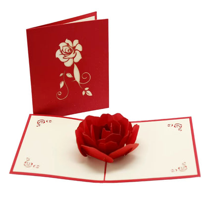 3D Pop up Love Card with Envelope Valentines Day Birthday Anniversary Greeting Cards for Couples Wife Husband Handmade Gifts