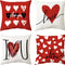 Valentine's Day Decorative Red Love Heart Pillow Covers